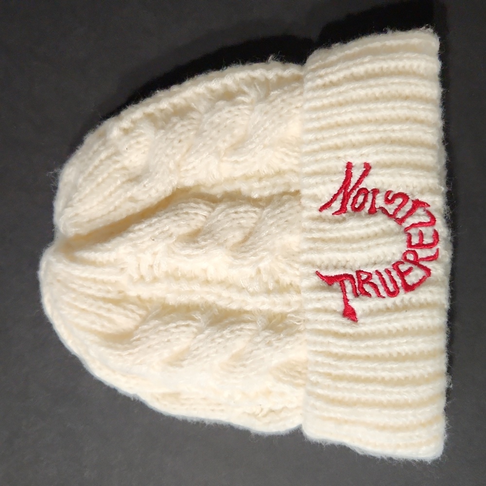 NWOT True Religion Cable Knit Cream Knit Beanie OSFM